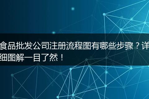 食品批發(fā)公司注冊流程圖有哪些步驟？詳細圖解一目了然！
