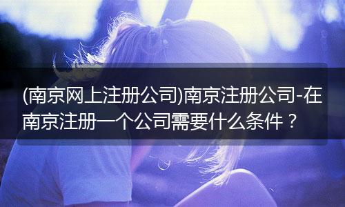 (南京網(wǎng)上注冊公司)南京注冊公司-在南京注冊一個(gè)公司需要什么條件？