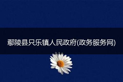 鄢陵縣只樂鎮(zhèn)人民政府(政務(wù)服務(wù)網(wǎng))