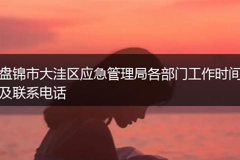 盤錦市大洼區(qū)應(yīng)急管理局各部門工作時(shí)間及聯(lián)系電話