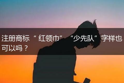 注冊商標(biāo)“ 紅領(lǐng)巾”“少先隊”字樣也可以嗎？