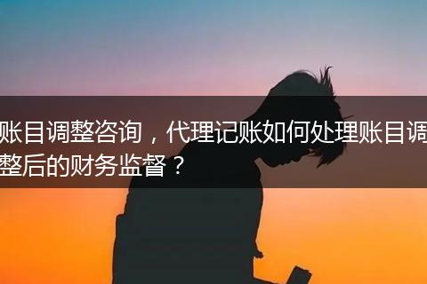 賬目調(diào)整咨詢，代理記賬如何處理賬目調(diào)整后的財務(wù)監(jiān)督？