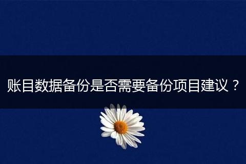 賬目數(shù)據(jù)備份是否需要備份項(xiàng)目建議？