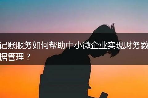 記賬服務(wù)如何幫助中小微企業(yè)實(shí)現(xiàn)財(cái)務(wù)數(shù)據(jù)管理？