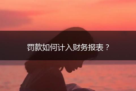 罰款如何計入財務(wù)報表？