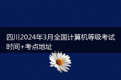 四川2024年3月全國計算機(jī)等級考試時間+考點(diǎn)地址