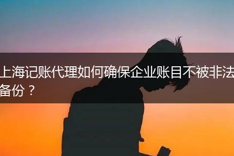 上海記賬代理如何確保企業(yè)賬目不被非法備份？