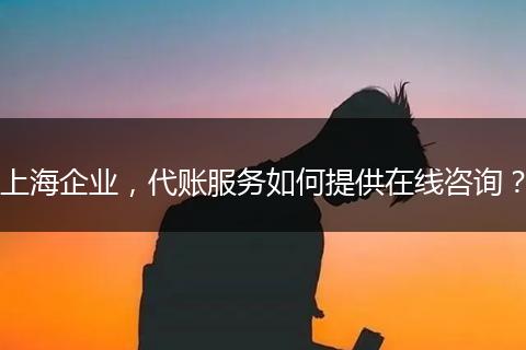 上海企業(yè)，代賬服務(wù)如何提供在線咨詢？