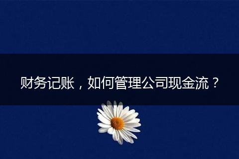 財(cái)務(wù)記賬，如何管理公司現(xiàn)金流？