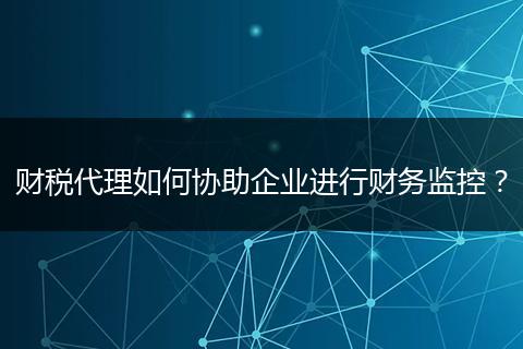財(cái)稅代理如何協(xié)助企業(yè)進(jìn)行財(cái)務(wù)監(jiān)控？