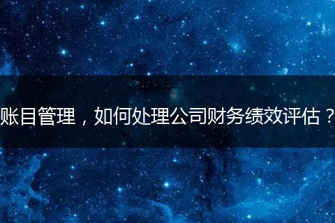 賬目管理，如何處理公司財務績效評估？