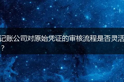 記賬公司對原始憑證的審核流程是否靈活？