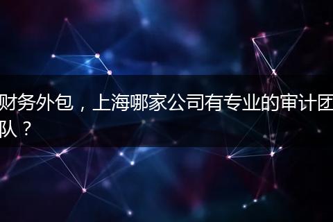 財(cái)務(wù)外包，上海哪家公司有專業(yè)的審計(jì)團(tuán)隊(duì)？