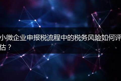 小微企業(yè)申報(bào)稅流程中的稅務(wù)風(fēng)險(xiǎn)如何評(píng)估？