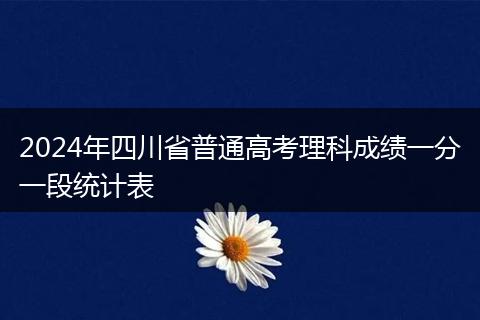 2024年四川省普通高考理科成績(jī)一分一段統(tǒng)計(jì)表