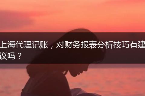 上海代理記賬，對(duì)財(cái)務(wù)報(bào)表分析技巧有建議嗎？