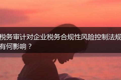 稅務(wù)審計對企業(yè)稅務(wù)合規(guī)性風(fēng)險控制法規(guī)有何影響？