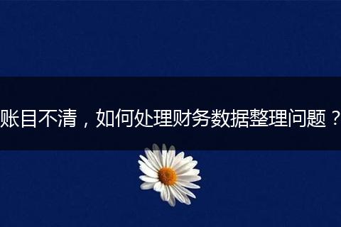 賬目不清，如何處理財(cái)務(wù)數(shù)據(jù)整理問(wèn)題？