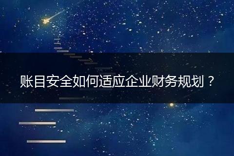 賬目安全如何適應(yīng)企業(yè)財(cái)務(wù)規(guī)劃？