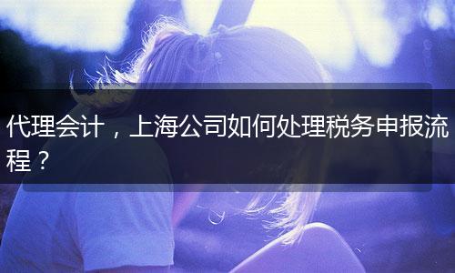 代理會計(jì)，上海公司如何處理稅務(wù)申報(bào)流程？