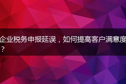 企業(yè)稅務(wù)申報延誤，如何提高客戶滿意度？
