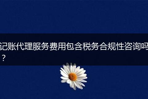 記賬代理服務(wù)費(fèi)用包含稅務(wù)合規(guī)性咨詢嗎？