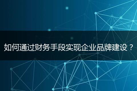 如何通過(guò)財(cái)務(wù)手段實(shí)現(xiàn)企業(yè)品牌建設(shè)?