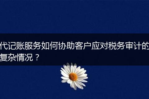 代記賬服務(wù)如何協(xié)助客戶(hù)應(yīng)對(duì)稅務(wù)審計(jì)的復(fù)雜情況？