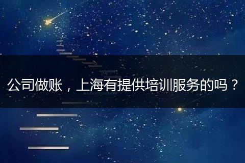 公司做賬，上海有提供培訓(xùn)服務(wù)的嗎？