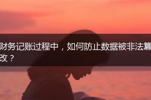 財務(wù)記賬過程中，如何防止數(shù)據(jù)被非法篡改？