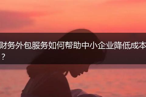 財(cái)務(wù)外包服務(wù)如何幫助中小企業(yè)降低成本？