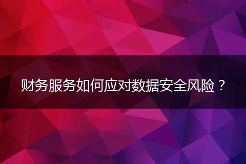 財務(wù)服務(wù)如何應(yīng)對數(shù)據(jù)安全風(fēng)險？