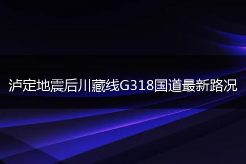 瀘定地震后川藏線G318國道最新路況