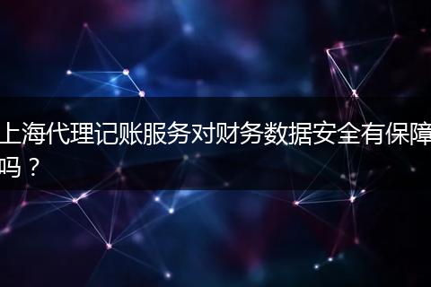上海代理記賬服務對財務數(shù)據安全有保障嗎？