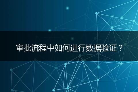審批流程中如何進行數(shù)據(jù)驗證？
