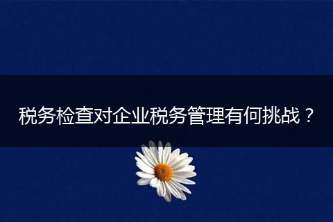 稅務(wù)檢查對(duì)企業(yè)稅務(wù)管理有何挑戰(zhàn)？