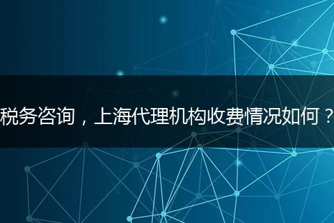 稅務咨詢，上海代理機構收費情況如何？