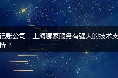 記賬公司，上海哪家服務有強大的技術(shù)支持？