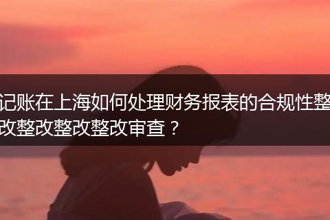 記賬在上海如何處理財(cái)務(wù)報(bào)表的合規(guī)性整改整改整改整改審查？