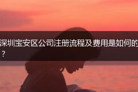 深圳寶安區(qū)公司注冊(cè)流程及費(fèi)用是如何的？