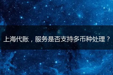 上海代賬，服務(wù)是否支持多幣種處理？
