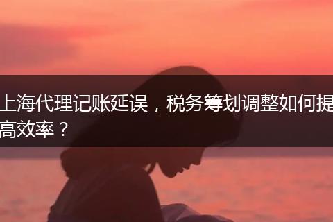 上海代理記賬延誤，稅務籌劃調(diào)整如何提高效率？