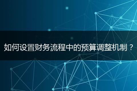 如何設(shè)置財(cái)務(wù)流程中的預(yù)算調(diào)整機(jī)制？