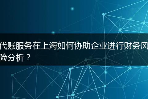 代賬服務(wù)在上海如何協(xié)助企業(yè)進(jìn)行財(cái)務(wù)風(fēng)險(xiǎn)分析？