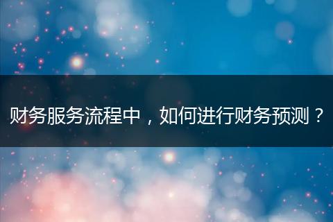 財務服務流程中，如何進行財務預測？