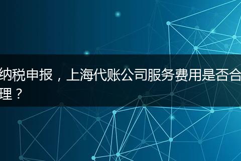 納稅申報(bào)，上海代賬公司服務(wù)費(fèi)用是否合理？