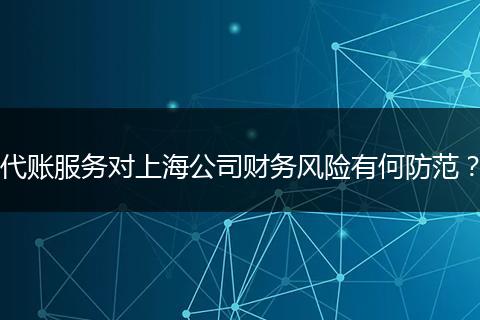代賬服務(wù)對(duì)上海公司財(cái)務(wù)風(fēng)險(xiǎn)有何防范？