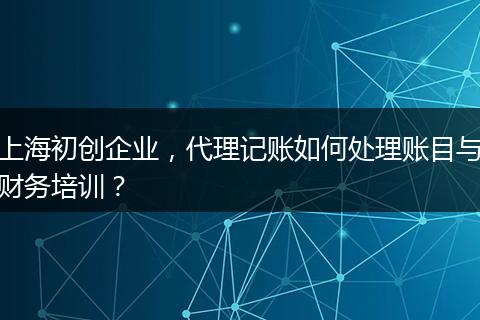 上海初創(chuàng)企業(yè)，代理記賬如何處理賬目與財(cái)務(wù)培訓(xùn)？
