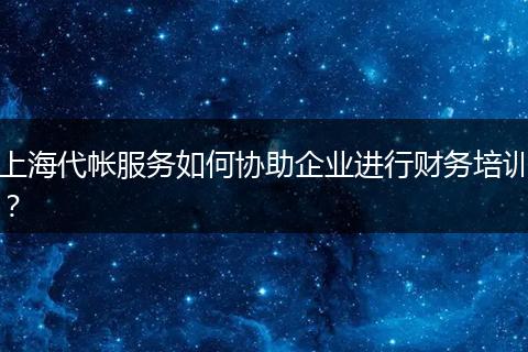 上海代帳服務(wù)如何協(xié)助企業(yè)進(jìn)行財(cái)務(wù)培訓(xùn)?