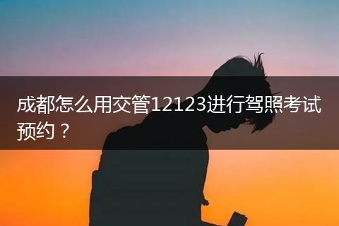 成都怎么用交管12123進(jìn)行駕照考試預(yù)約？